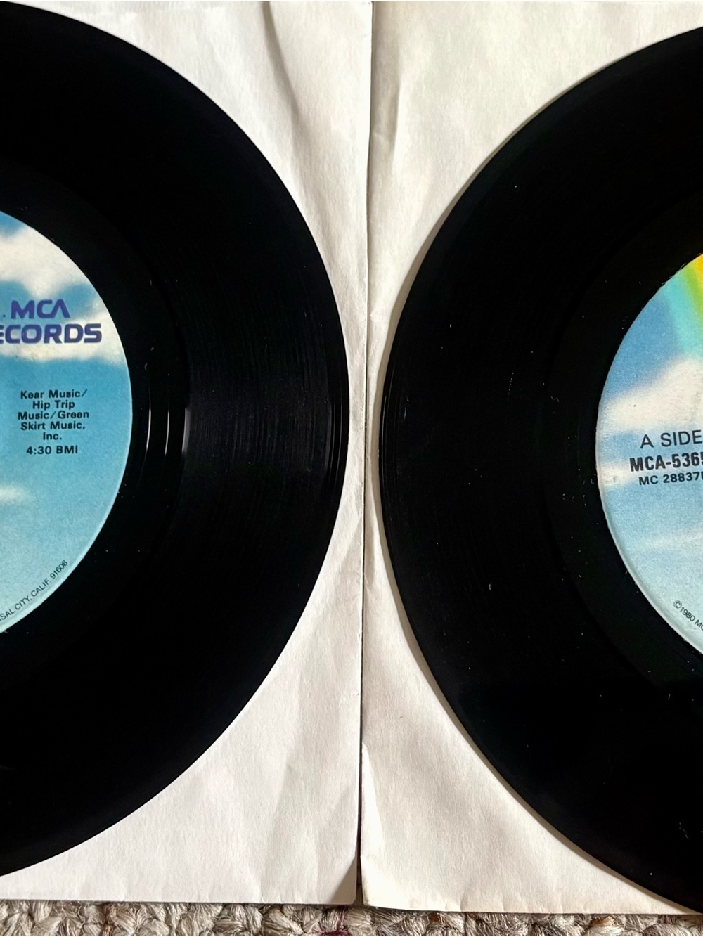 Lot Of 2 Bobby Brown 45 RPM On Our Own & Rock Wit’Cha MCA 80s Hip Hop Funk Soul